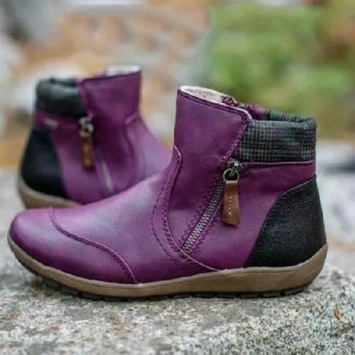 Damen™ - Damenstiefel mit wasserdichtem Knöchelschutz und Reißverschluss