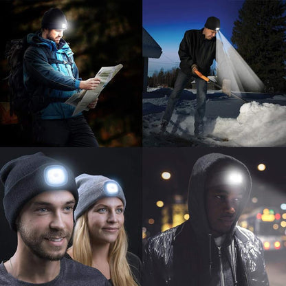 LightHead™ - LED-Strick-Wintermütze