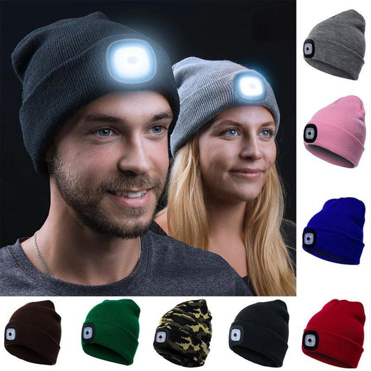 LightHead™ - LED-Strick-Wintermütze