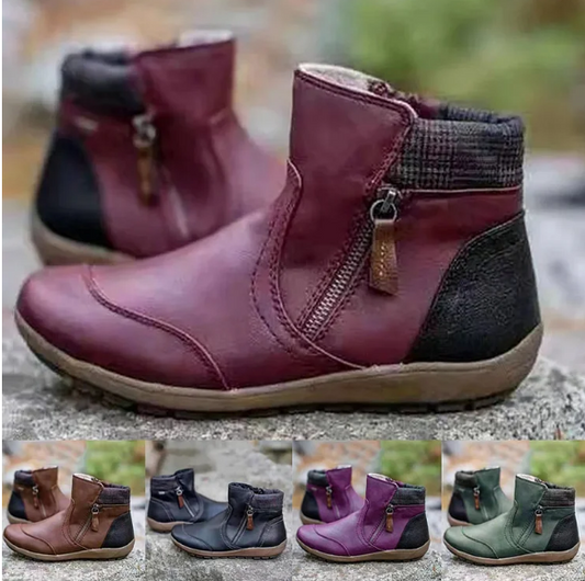 Damen™ - Damenstiefel mit wasserdichtem Knöchelschutz und Reißverschluss