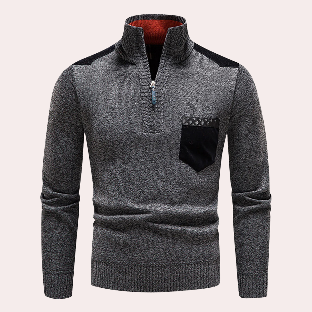 Klaus™ - Zeitlose Eleganz Halbreißverschluss-Pullover für Herren