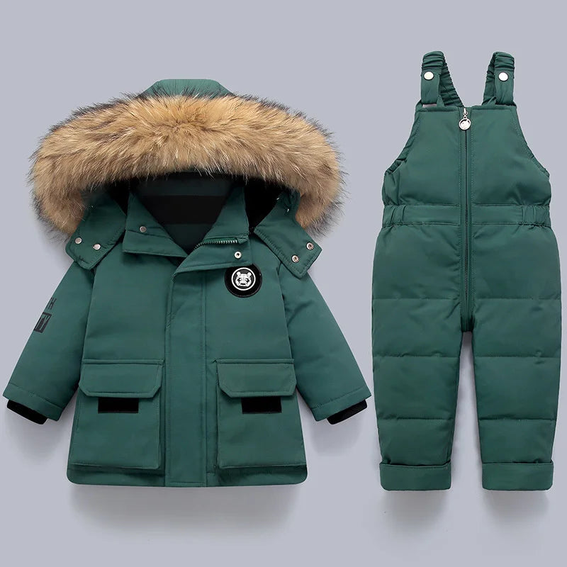 Little Polar Bear™ - Kinder Winterjacke und Overall Set