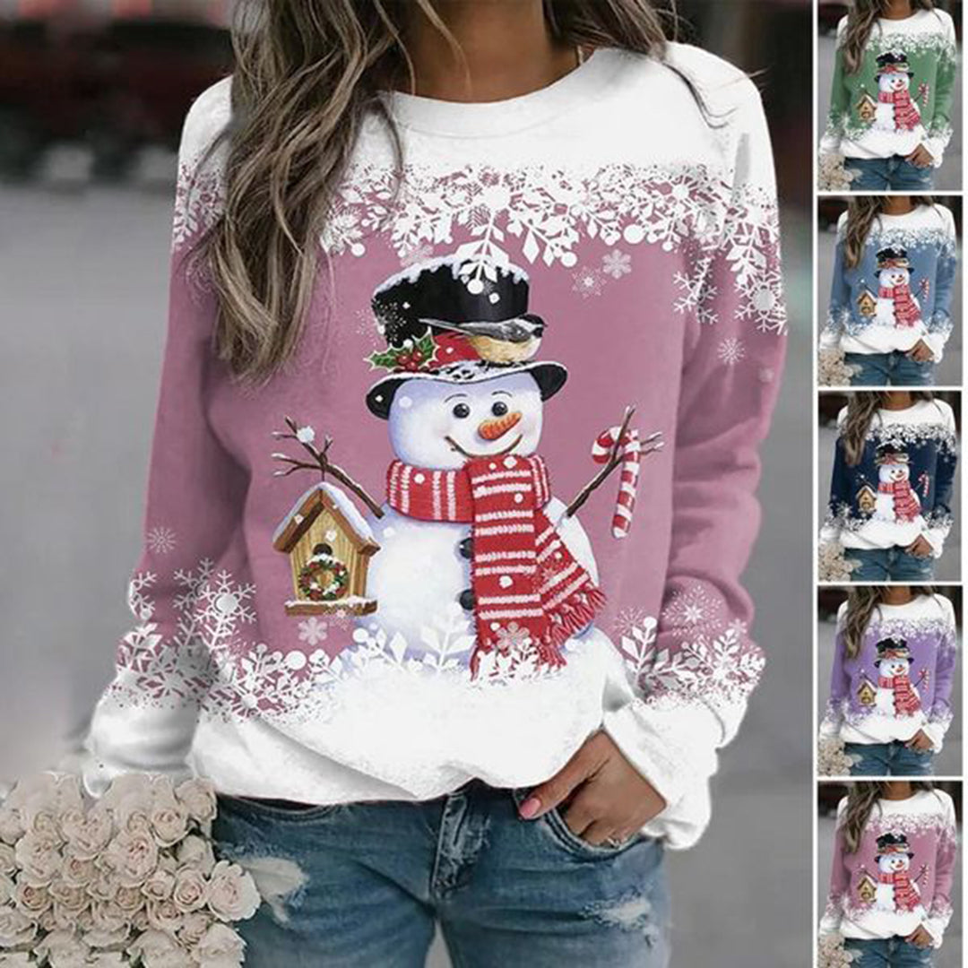 Elise™ - Schneemann Weihnachts-Pullover