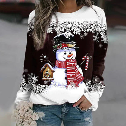 Elise™ - Schneemann Weihnachts-Pullover