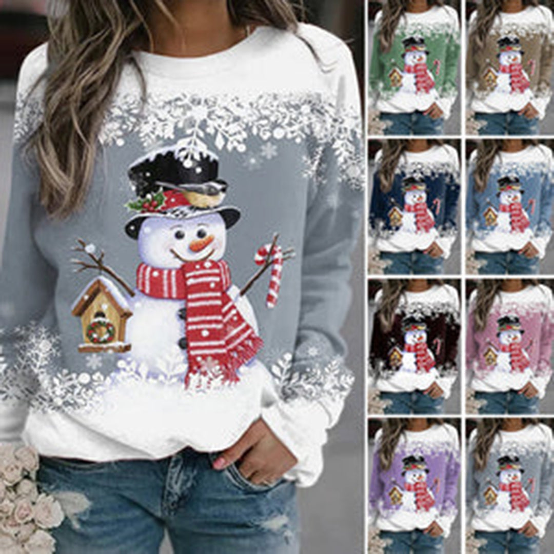 Elise™ - Schneemann Weihnachts-Pullover