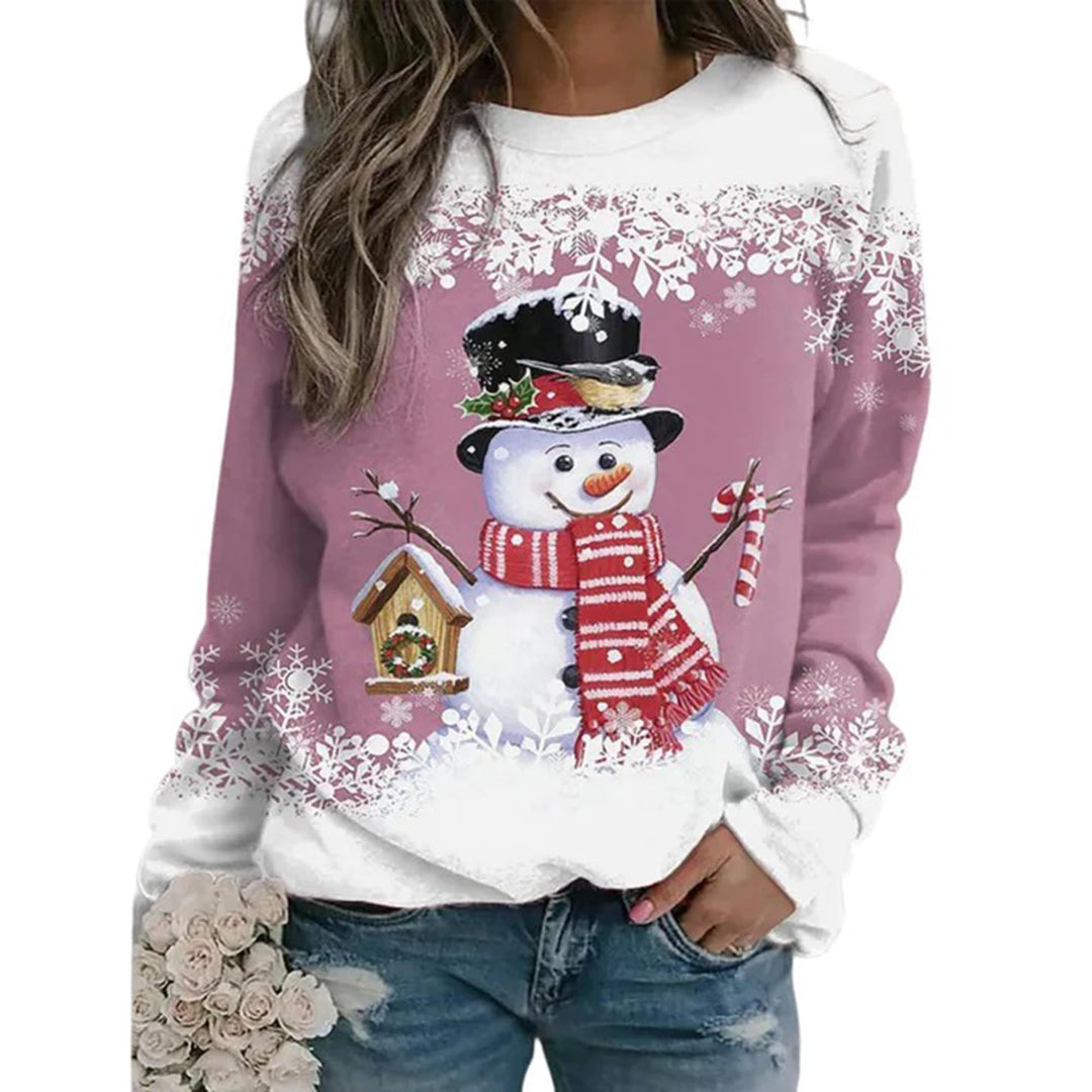 Elise™ - Schneemann Weihnachts-Pullover