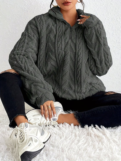 Annette™ - Gestrickter Halb-zip Komfort Pullover