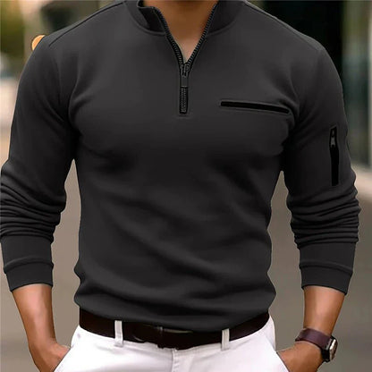 Markus™ - Elegantes Langarm Polo-Shirt