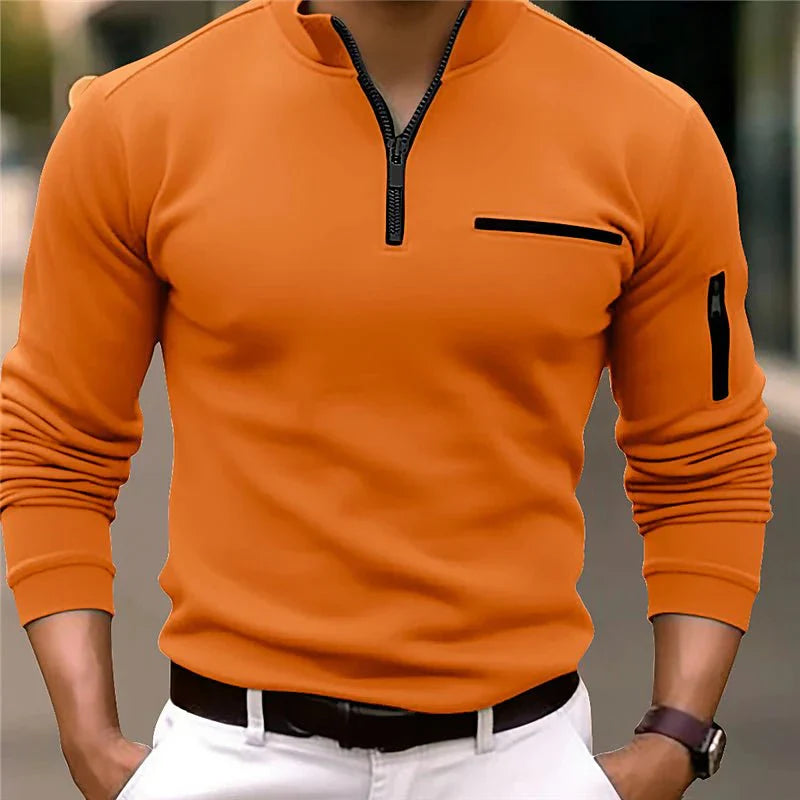 Markus™ - Elegantes Langarm Polo-Shirt